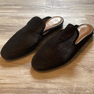 Frye black suede flats